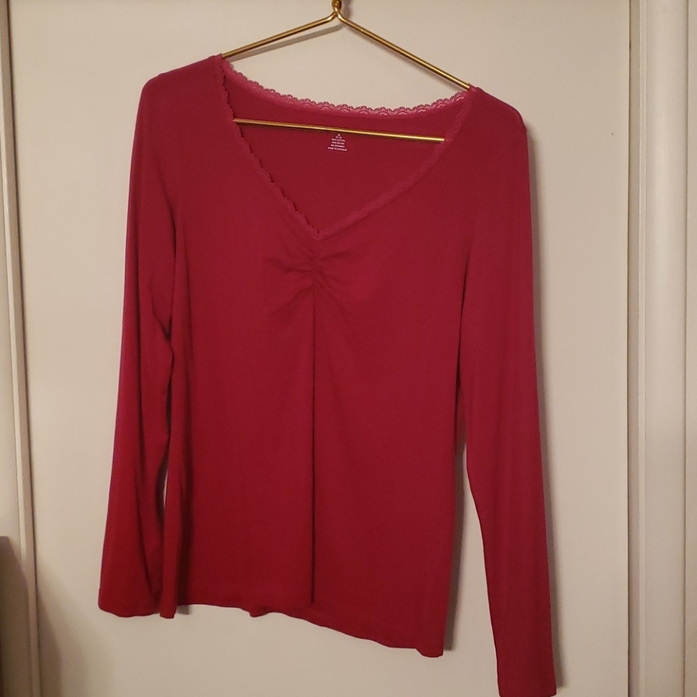 Red lands end shirt